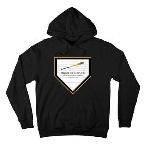 Baseball Back To School Home Plate Back To School Tall Hoodie