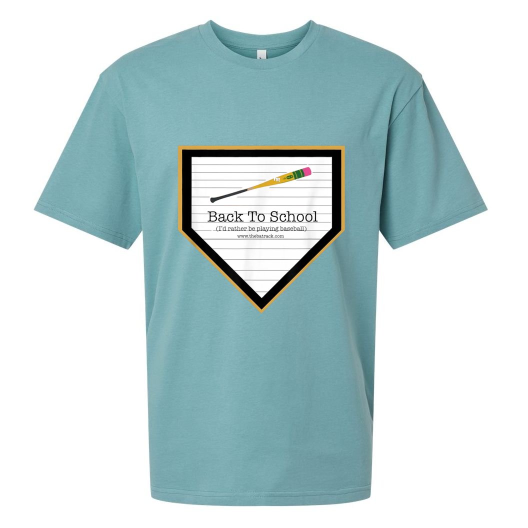 Baseball Back To School Home Plate Back To School Sueded Cloud Jersey T-Shirt
