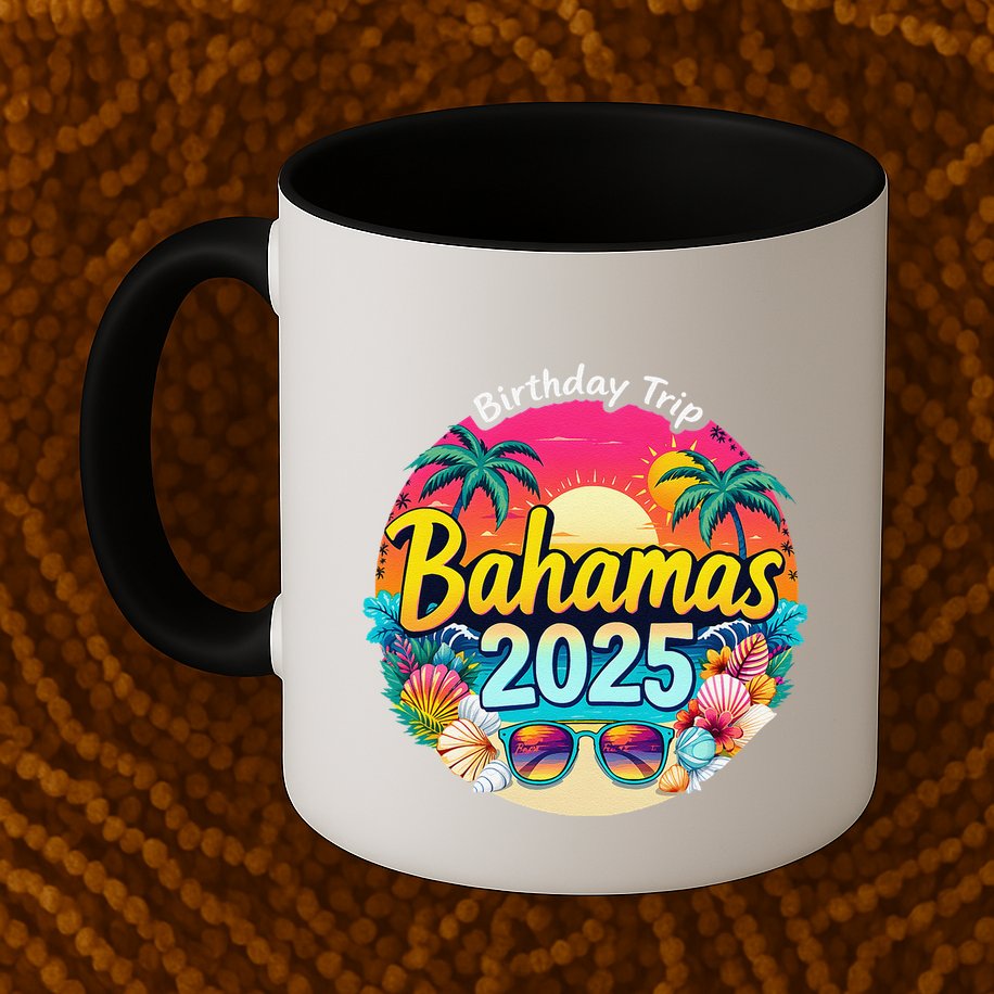 Bahamas Birthday Trip 2025 Vacation Party Crew Cruise Mug