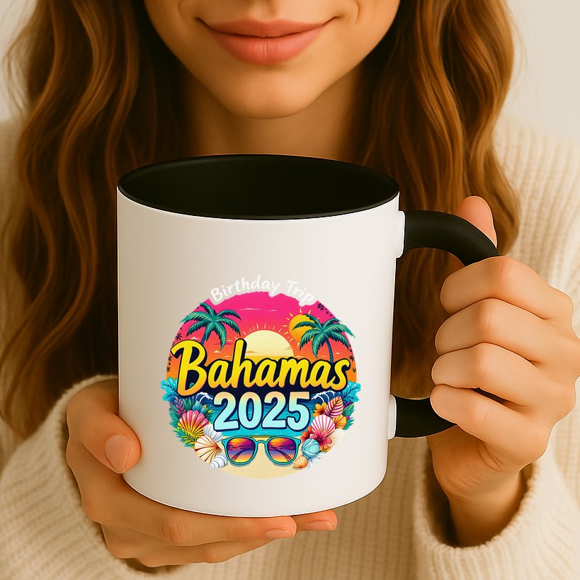 Bahamas Birthday Trip 2025 Vacation Party Crew Cruise Mug
