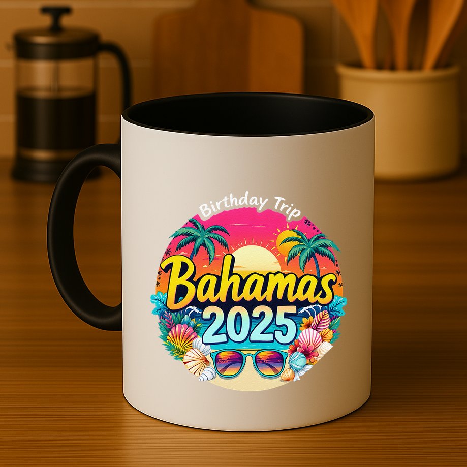 Bahamas Birthday Trip 2025 Vacation Party Crew Cruise Mug