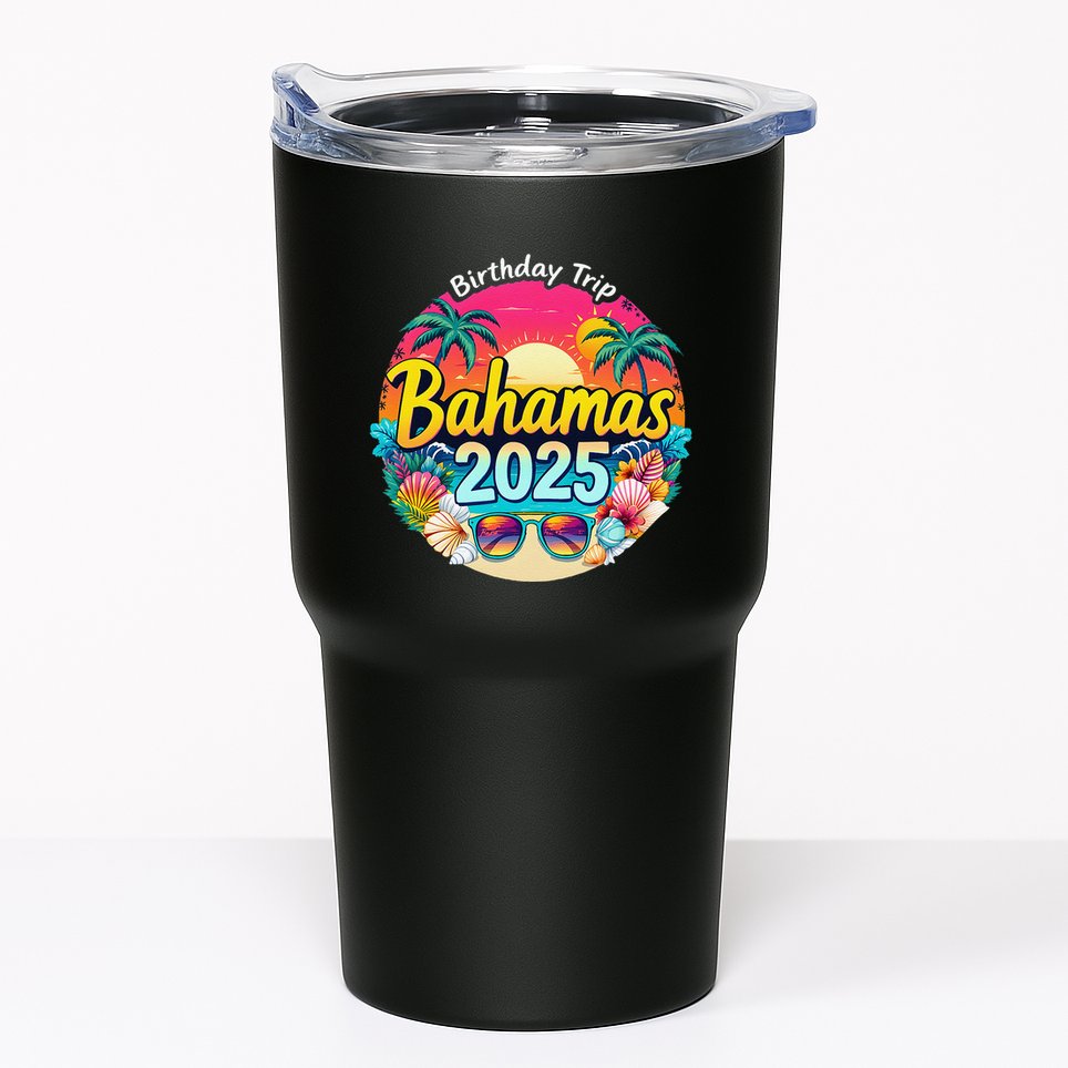 Bahamas Birthday Trip 2025 Vacation Party Crew Cruise Tumbler