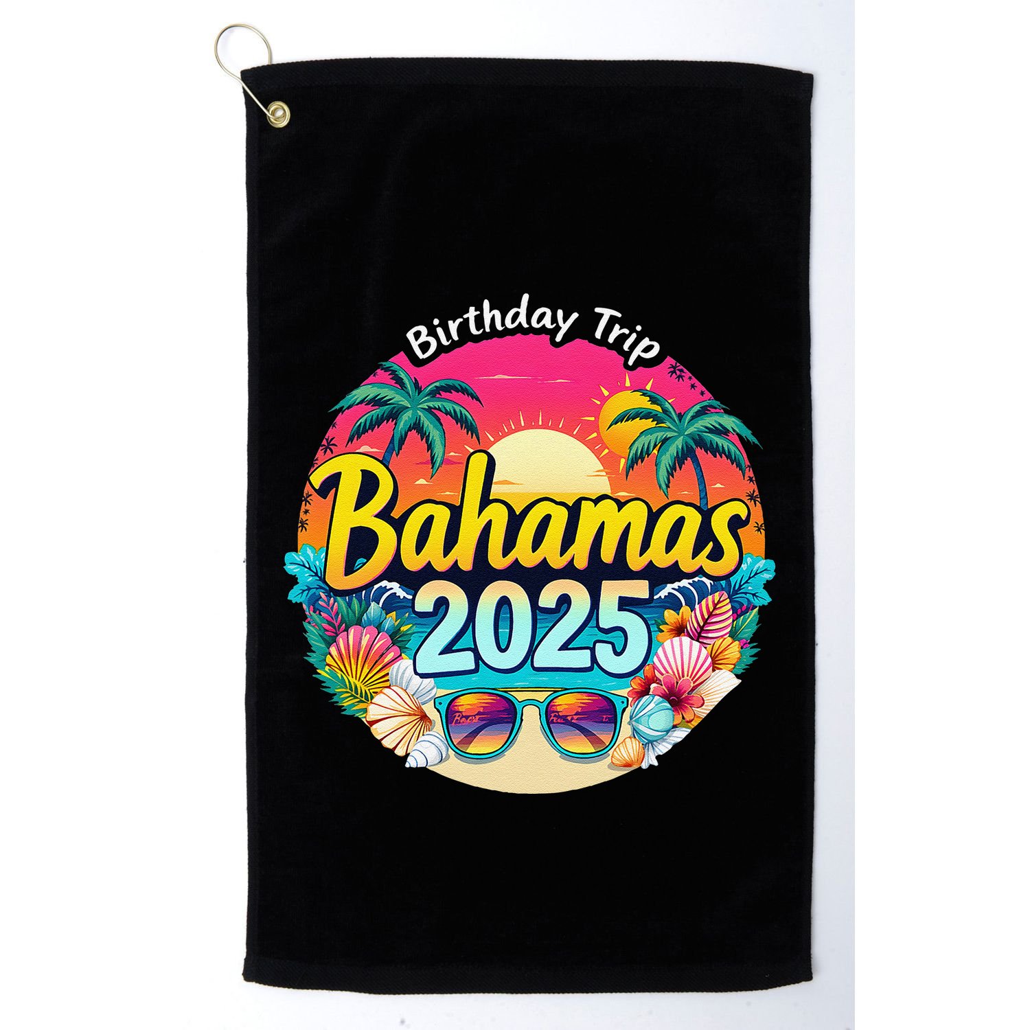 Bahamas Birthday Trip 2025 Vacation Party Crew Cruise Golf Towel