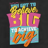 Believe Big To Achieve Big Retro Adult Drive Performance Visor