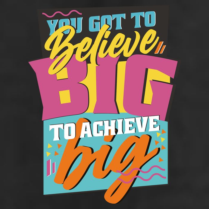 Believe Big To Achieve Big Retro Adult Drive Performance Visor