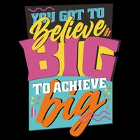 Believe Big To Achieve Big Retro Zip Tote Bag