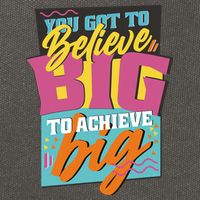 Believe Big To Achieve Big Retro Cotton Canvas Backpack