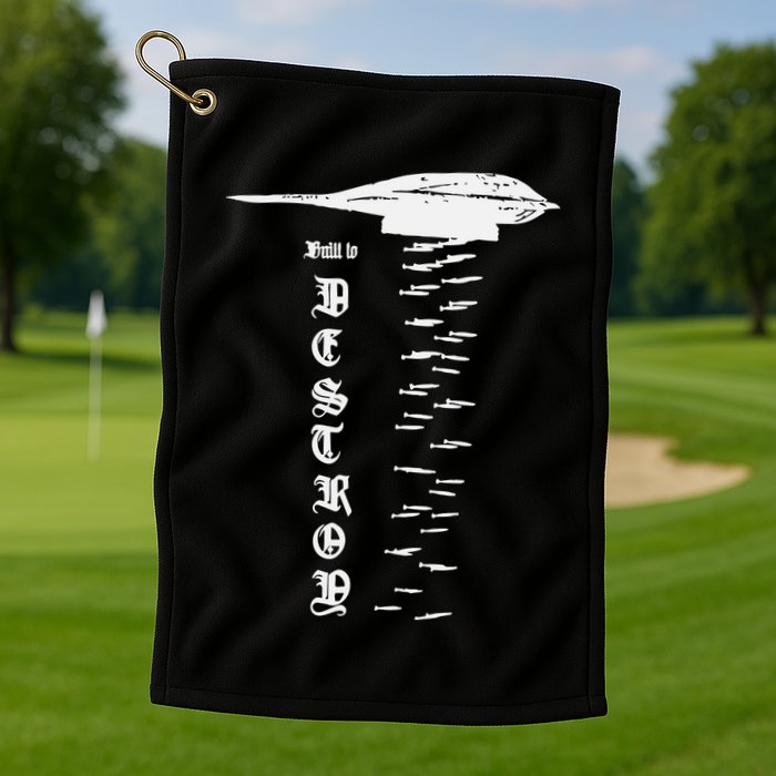 Bomber Built To Monstermax Golf Towel