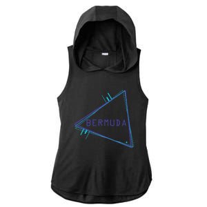 Bermuda Blue Triangle Souvenir Ladies PosiCharge Tri-Blend Wicking Draft Hoodie Tank