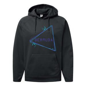 Bermuda Blue Triangle Souvenir Performance Fleece Hoodie