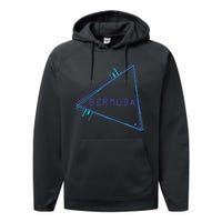 Bermuda Blue Triangle Souvenir Performance Fleece Hoodie