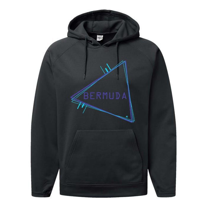 Bermuda Blue Triangle Souvenir Performance Fleece Hoodie