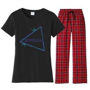 Bermuda Blue Triangle Souvenir Women's Flannel Pajama Set