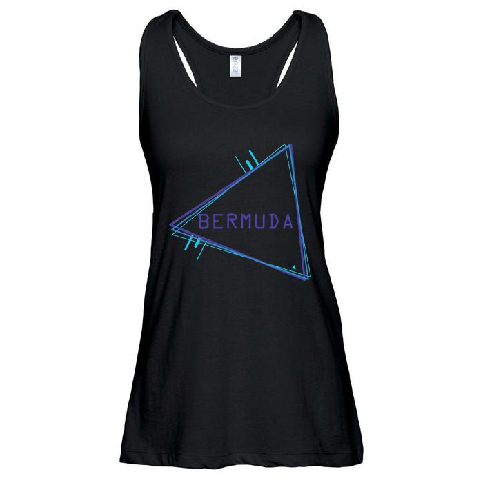 Bermuda Blue Triangle Souvenir Ladies Essential Flowy Tank