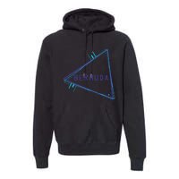 Bermuda Blue Triangle Souvenir Premium Hoodie