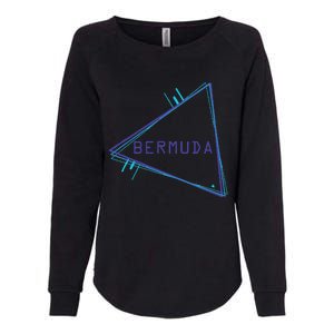 Bermuda Blue Triangle Souvenir Womens California Wash Sweatshirt