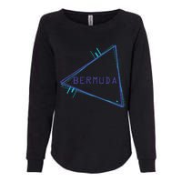 Bermuda Blue Triangle Souvenir Womens California Wash Sweatshirt