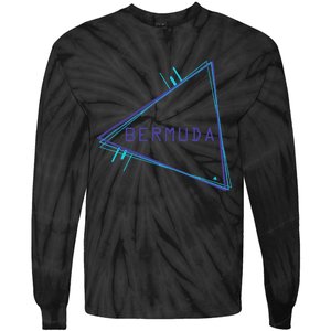 Bermuda Blue Triangle Souvenir Tie-Dye Long Sleeve Shirt