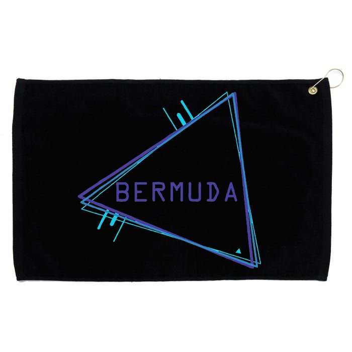 Bermuda Blue Triangle Souvenir Grommeted Golf Towel