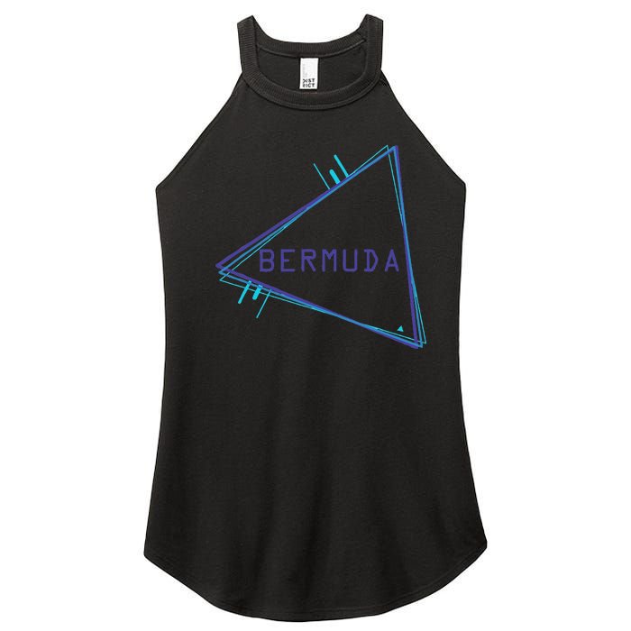 Bermuda Blue Triangle Souvenir Women's Perfect Tri Rocker Tank