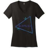 Bermuda Blue Triangle Souvenir Women's V-Neck T-Shirt