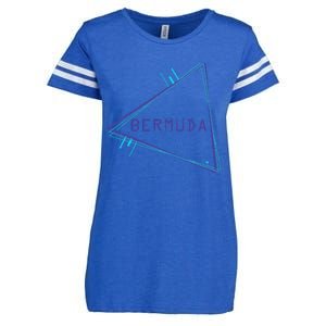 Bermuda Blue Triangle Souvenir Enza Ladies Jersey Football T-Shirt