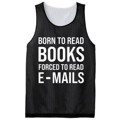 Bookish Born To Read Books Forced To Read Emails Reading Mesh Reversible Basketball Jersey Tank