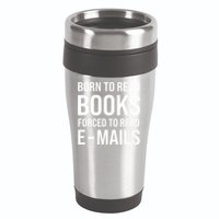 Bookish Born To Read Books Forced To Read Emails Reading 16oz Travel Tumbler