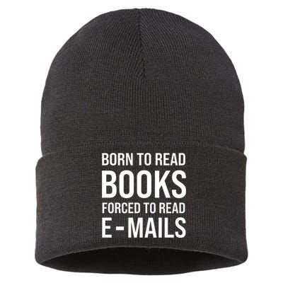 Bookish Born To Read Books Forced To Read Emails Reading Sustainable Knit Beanie