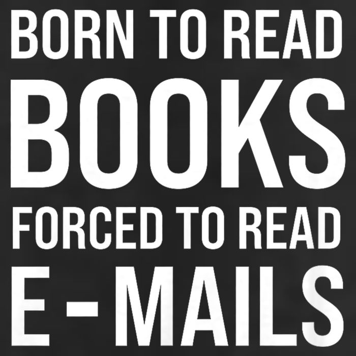 Bookish Born To Read Books Forced To Read Emails Reading 25L Jumbo Tote