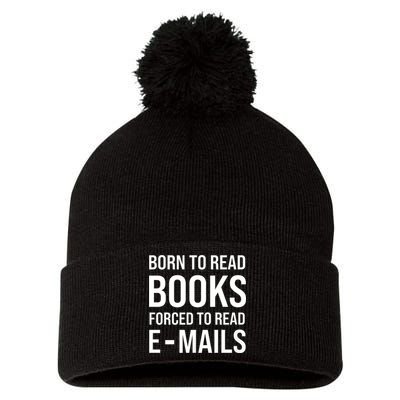Bookish Born To Read Books Forced To Read Emails Reading Pom Pom 12in Knit Beanie