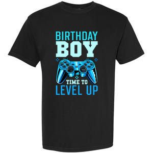 Birthday Boy Time To Level Up Matching Video Gamer Birthday Garment-Dyed Heavyweight T-Shirt