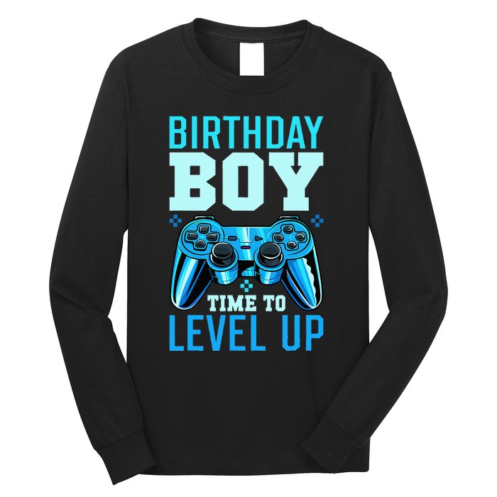 Birthday Boy Time To Level Up Matching Video Gamer Birthday Long Sleeve Shirt