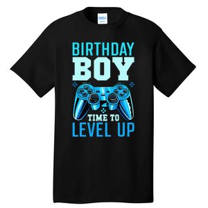 Birthday Boy Time To Level Up Matching Video Gamer Birthday Tall T-Shirt