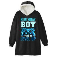 Birthday Boy Time To Level Up Matching Video Gamer Birthday Hooded Wearable Blanket