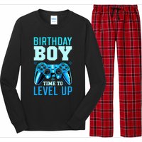 Birthday Boy Time To Level Up Matching Video Gamer Birthday Long Sleeve Pajama Set