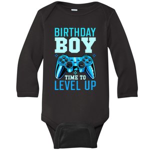 Birthday Boy Time To Level Up Matching Video Gamer Birthday Baby Long Sleeve Bodysuit