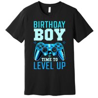 Birthday Boy Time To Level Up Matching Video Gamer Birthday Premium T-Shirt