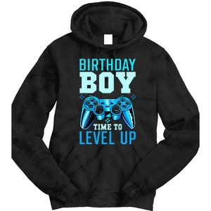 Birthday Boy Time To Level Up Matching Video Gamer Birthday Tie Dye Hoodie