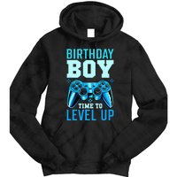 Birthday Boy Time To Level Up Matching Video Gamer Birthday Tie Dye Hoodie