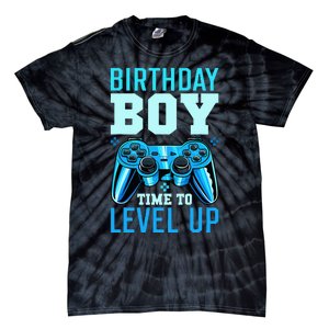 Birthday Boy Time To Level Up Matching Video Gamer Birthday Tie-Dye T-Shirt