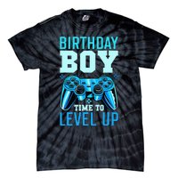 Birthday Boy Time To Level Up Matching Video Gamer Birthday Tie-Dye T-Shirt