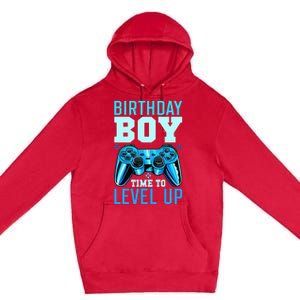 Birthday Boy Time To Level Up Matching Video Gamer Birthday Premium Pullover Hoodie