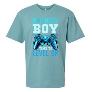 Birthday Boy Time To Level Up Matching Video Gamer Birthday Sueded Cloud Jersey T-Shirt