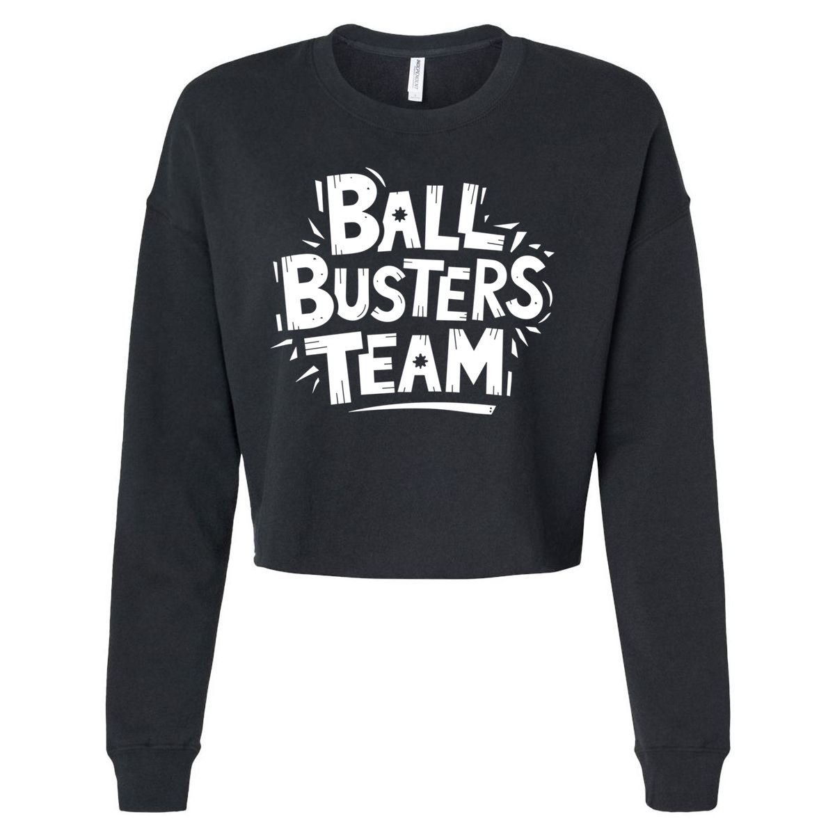 Ball Busters Team Funny Pickleball Lovers White Cool Gift Cropped Pullover Crew