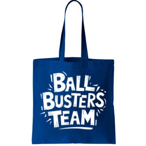 Ball Busters Team Funny Pickleball Lovers White Cool Gift Tote Bag