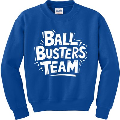Ball Busters Team Funny Pickleball Lovers White Cool Gift Kids Sweatshirt