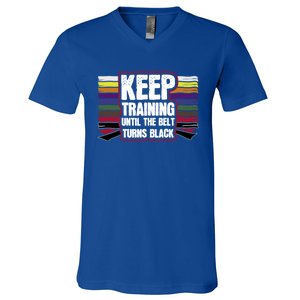 Black Belt Training Martial Arts Taekwondo Gift Idea Gift V-Neck T-Shirt