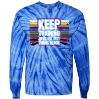 Black Belt Training Martial Arts Taekwondo Gift Idea Gift Tie-Dye Long Sleeve Shirt