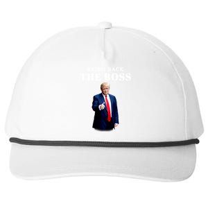 Bring Back The Boss Trump 2024 Take America Back Snapback Five-Panel Rope Hat